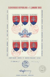 Mi 1621993, Wappen: Kleinbogen gestempelt 1.1.93, inklusvie ...
