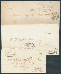 3 Briefe Ala  1833/54, drei Briefe von ALA mit verschiedenen ...