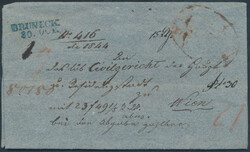 Bruneck Geldbrief  1831, "BRUNECK / 30. OCT." (Zoppelli 43e), blauer ...