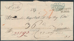 Rovereto  1843, Portobrief der 4. Gewichtstufe von ROVERETO v. 17. ...