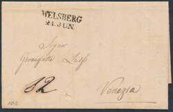 Welsberg  1842, "WELSBERG / 24. JUN." (Zoppelli 82a, 35 P.) auf ...