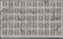 Halbbogen  Zeitungsmarke 1867 im feinen Druck im kpl. Halbbogen von ...