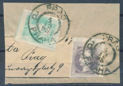 Mischfrankatur  1898, Zeitungsmarke Ausgabe 1867 + 1880 als ...