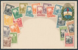 AK Argentinien  Ansichtskarte Argentinien, Briefmarken, ungelaufen