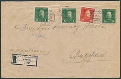 Valjevo  1917, "K.u.K.ETAPPENPOSTAMT VALJEVO/d/21.IX.17" auf ...