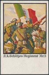 Schützen Regiment Nr.3  Künstlerkarte "K.k. Schützen-Regiment Nr. ...