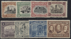 Mi 121-128  1915/20, Ansichten: kompletter Satz (9 Werte), postfrisch ...