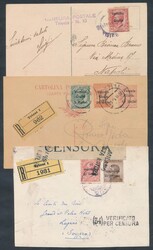 3 Belege Triest  1918/19, drei Belege von Triest, davon eine ...