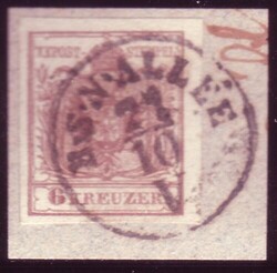 Prag"B.S.N. ALLEE 21/10/V" (Müller 2235a / 50 P.) auf Briefstück. ...