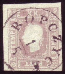 Zeitungsmarke, lila  (1,05 Kr.) lila, Type II mit EK-Stempel ...