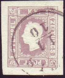 Zeitungsmarke, lila  (1,05 Kr.) lila, Type II mit Teilstempel von ...