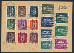 693-696 gestempelt  1945, "Grazer Ausgabe", kompletter Satz mit 693 I ...