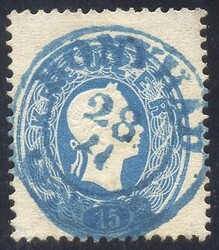 Bonyhad  "BONYHAD 28/4" in blau, Müller 284a (70 P.). ANK 22
