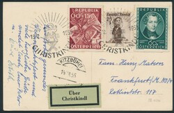 Christkindl 1950  22.12.1950, erster Christkindlstempel in grün auf ...