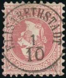 Elisabethstadt  "ELISABETHSTADT 1/10" (Gudlin 100 P.). ANK 37 I