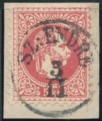 Sz. Endre  "SZ. ENDRE 3/11" (Gudlin 250 P.) auf Briefstück. ANK 37 I