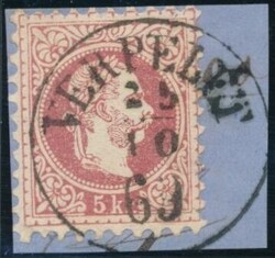 Verpelet  "VERPELET 25/10/69" (Gudlin 500 P.) auf Briefstück. ANK 37 ...