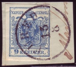 Füred  "FÜRED 13/8" auf Briefstück, Müller 742a (30 P.). 5 MP IIIb