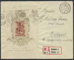 Budapest  1939, beide Bethlen-Gabor Blocks auf echt gelaufenen ...