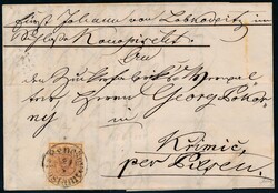 Benesov1852, "Benesov * Postamt * 21/3" (Müller 185b, 80 P.) a. 6 ...