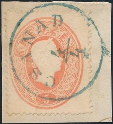 Csanad  "CSANAD 4/4" in blau (Müller 436a, 100 P.) auf Briefstück. ...