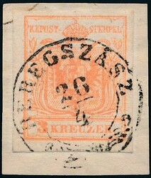 Beregszasz  "BEREGSZASZ 26/4" (Müller 194a, 8 P.) auf Briefstück. ...