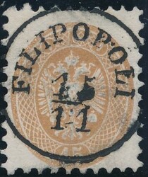 Filipopoli  15 Soldi braun, BZ 9 1/2 mit EK-Stempel "FILIPOPOLI ...
