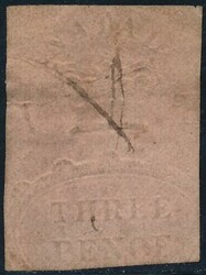 Natal  1857, 3 P. rosa, kl. Federzug, sign. Larisch. Mi 1