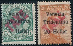 Bozen 2  1918/19 Bozen 3: 2 valorI/Werte, Sassone 47-48, ANK 52-53