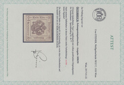 4 Kreuzer dunkelbraun1858, 4 Kreuzer dunkelbraun, postfrisch mit ...