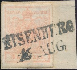 Eisenberg  "EISENBERG / 16. AUG" (Müller 607a, 25 P.) auf 3 Kreuzer ...