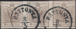 Battonya  "BATTONYA 8/3" (Müller 166b, 2x 30 P.) zweimal auf 6 ...