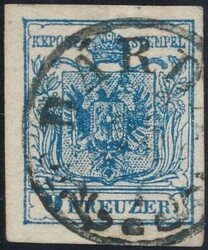 Darda  "DARDA ./." (Müller 482a, 40 P.) auf 9 Kreuzer. ANK 5 MP IIIb