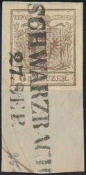 Schwarzbach  "SCHWARZBACH / 27. SEP." (Müller 2573a, 25 P.) auf 6 ...