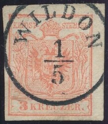 Wildon  "WILDON 1/5" (Müller 3242d, 15 P.) auf 3 Kreuzer, minimal ...