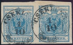 Csekleszi  "CSEKLESZ 1/10" (Müller 445a, 2x 50 P.) zweifach ...