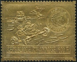 Ruanda  1972, Apollo: 600 Fr auf goldbeschichtetem Papier. Michel 473 ...