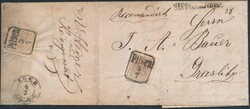Pilsen1856, "Pilsen 3/7" (Müller 2149d, 2x100 P.) auf 2 Stück 6 ...