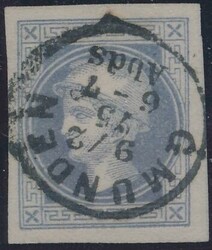 violett  (1 Kreuzer) violett, Type Iia mit Idealstempel "GMUNDEN 9/2 ...
