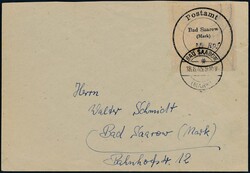 Bad Saarow  1945, Bad Saarow: Brief 15 Rpf Postverschlusszettel als ...