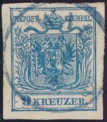 Auwal"AUWAL ./." in blau (Müller 117a, 80 P.) a. 9 Kreuzer, kl. ...