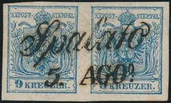 Spalato"Spalato / 5. AGO." (Müller 2672c) auf 9 Kreuzer im waagr. ...