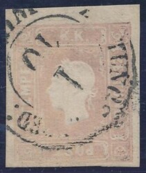 Zeitungsmarke, bräunlichlila(1,05 Kr.) bräunlichlia mit Teilstempel ...