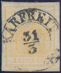 Karfreit"KARFREIT 31/3" (Müller 1194a, 40 P.) auf 1 Kreuzer ...