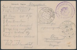 Bahnpost  1915, Bahnpost-Stempel "K.u.K.BAHNPOST II GRAVOSA-SARAJEVO ...