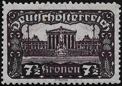 289 C  7 1/2 Kronen Parlament in Mischzähnung LZ 11 1/2:12 1/2, ...
