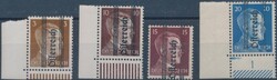 675 VIII  1945, Plattenfehler "Spieß im c" (Feld 91), 4 von 5 Werten ...