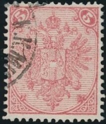 Bosnien Plattenfehler  5 Kreuzer rot, Plattenfehler "weißer Punkt im ...