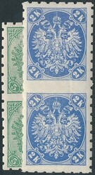 Sonderzähnung  1900, Sonderzähnung: 2 Werte in senkr. Paaren mit ...