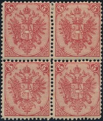 5 Kreuzer  5 Kreuzer rot, Steindruck, Linienzähnung 12 im ...